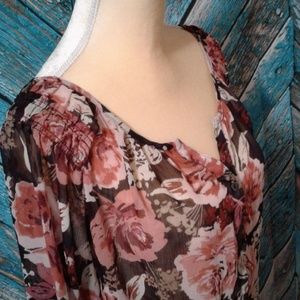 Croft & Barrow Floral Peasant Blouse